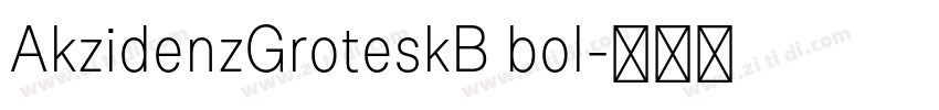 AkzidenzGroteskB bol字体转换